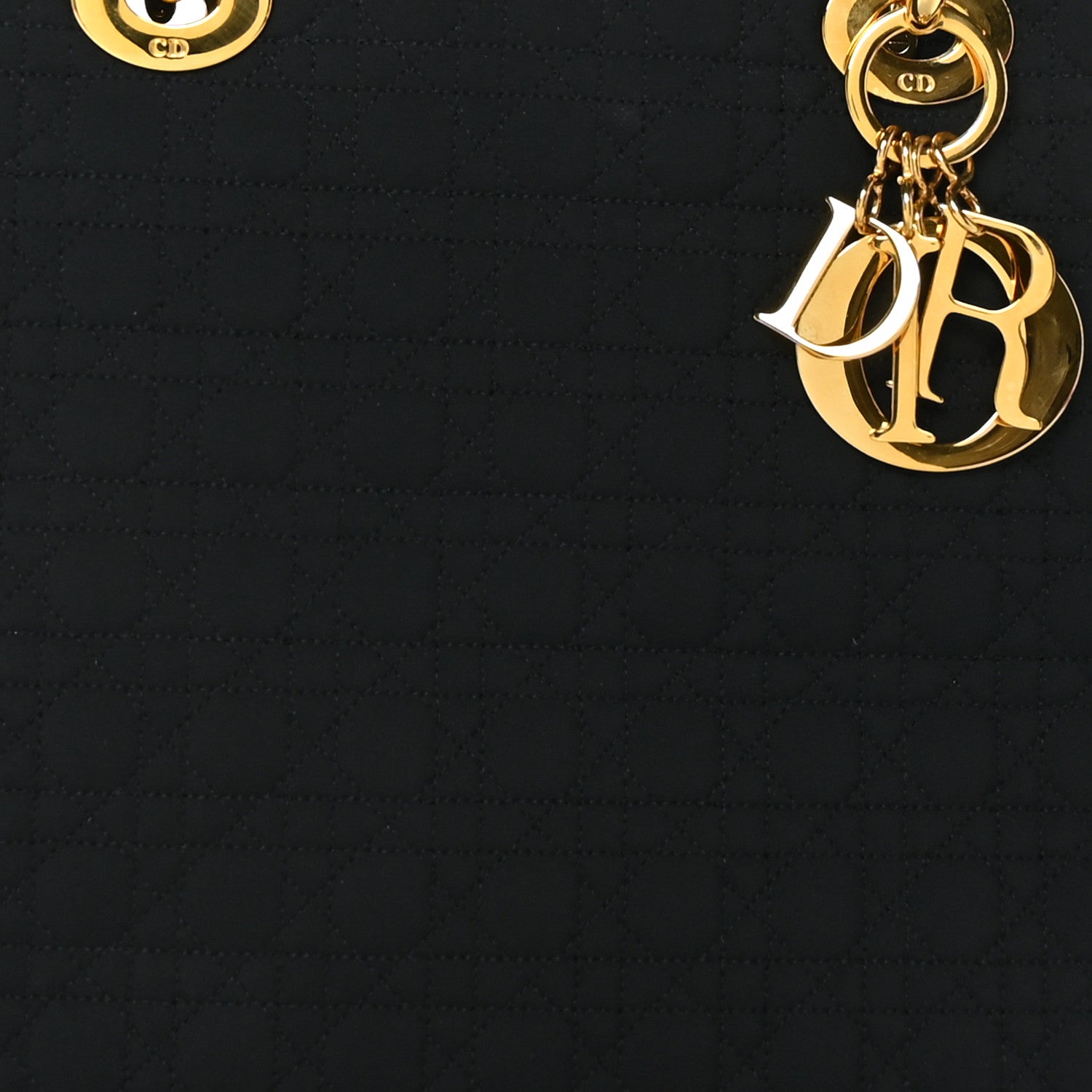 Christian Dior Nylon Cannage Large Lady Dior Black 8 of 11