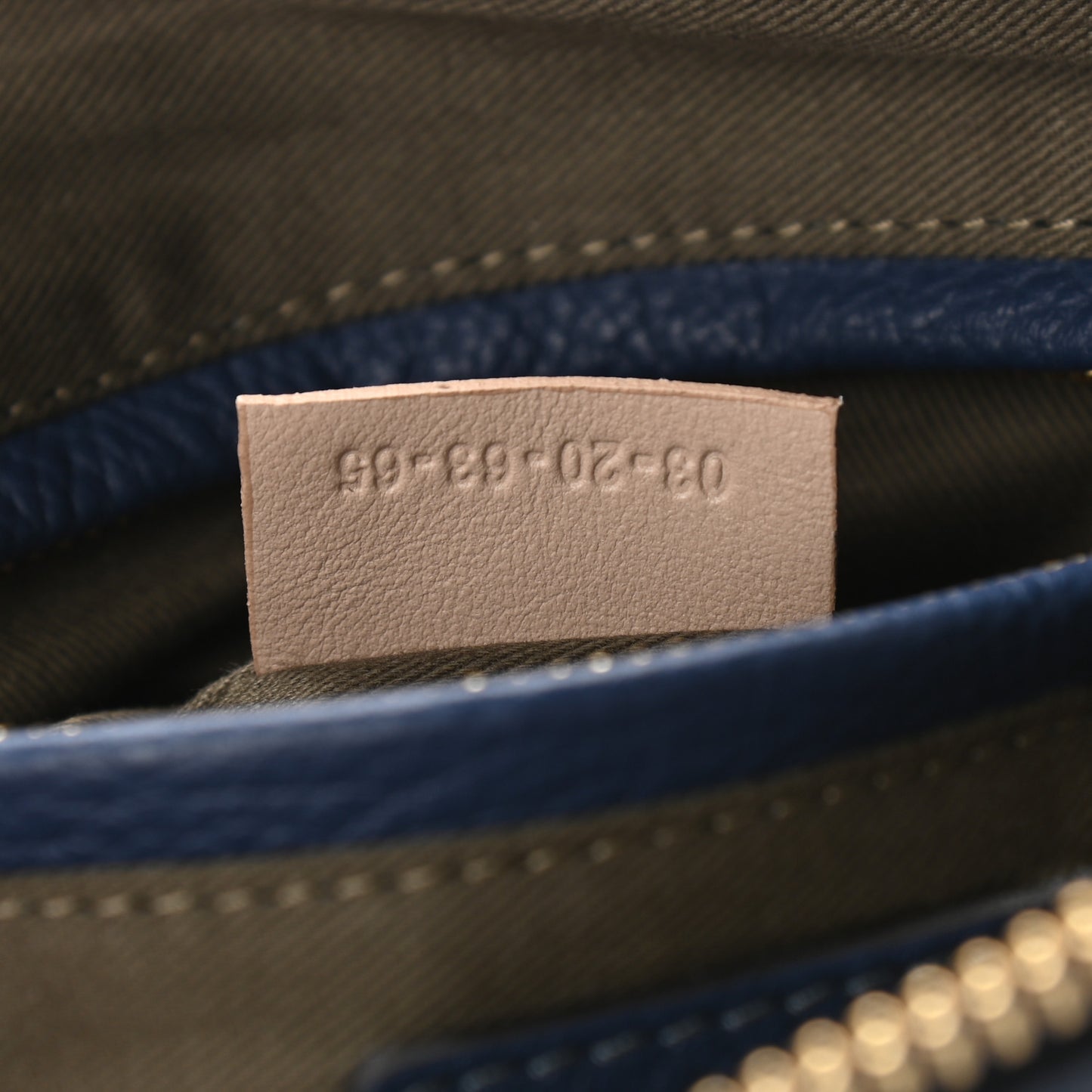 Calfskin Small Marcie Satchel Deep Ocean