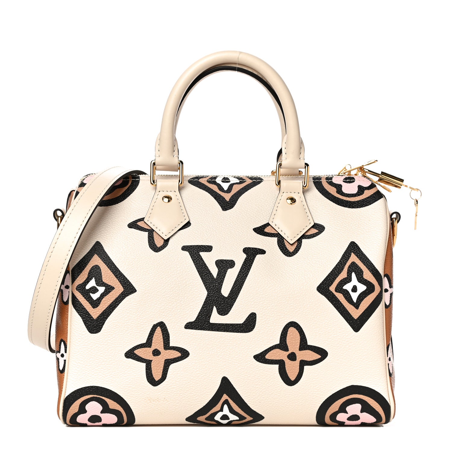 Louis Vuitton Monogram Giant Wild At Heart Speedy Bandouliere 25 Creme 1 of 11