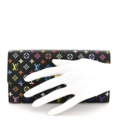 Louis Vuitton Monogram Multicolor Sarah Wallet Black Grenade 2 of 9