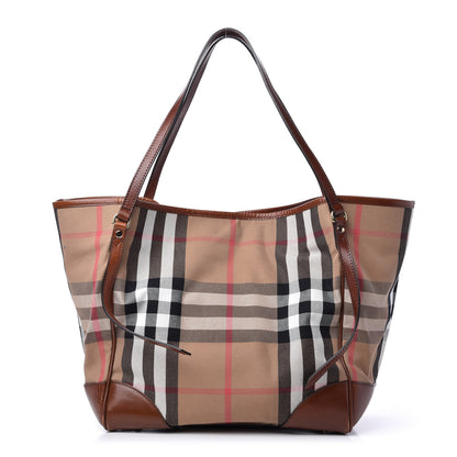 Burberry House Check Medium Canterbury Tote Dark Tan 1 of 11