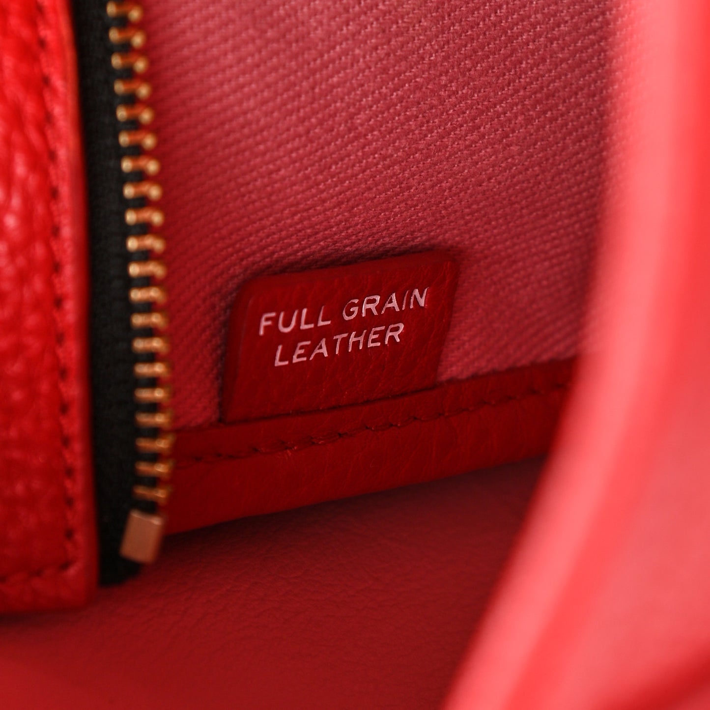 Grained Calfskin Small The Tote Bag Red