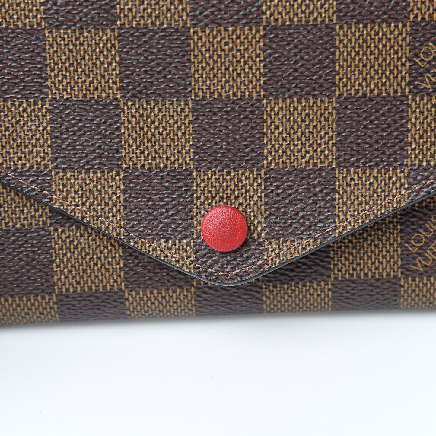 Damier Ebene Josephine Wallet Red