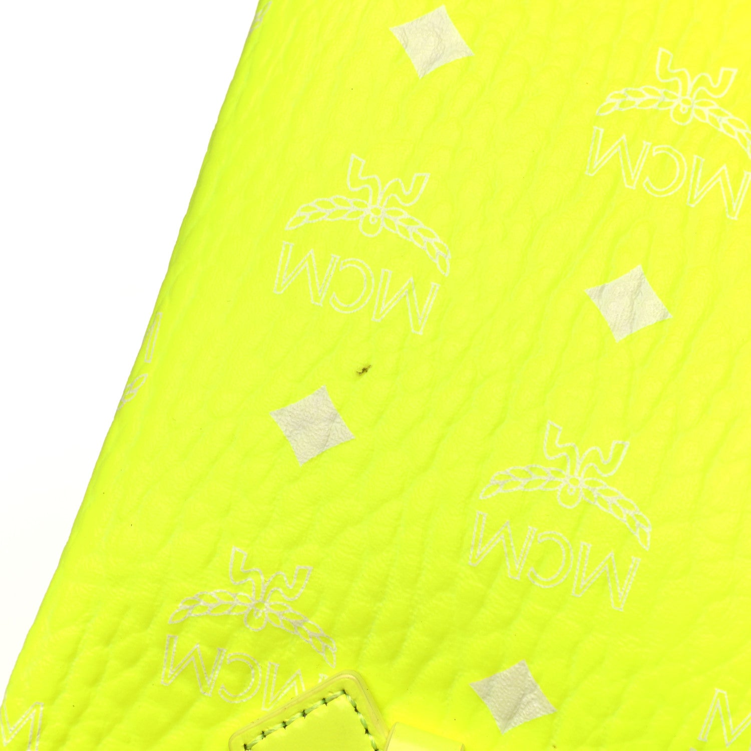 MCM Iridescent PVC Shopper Tote Neon Pink Hologram 14 of 15