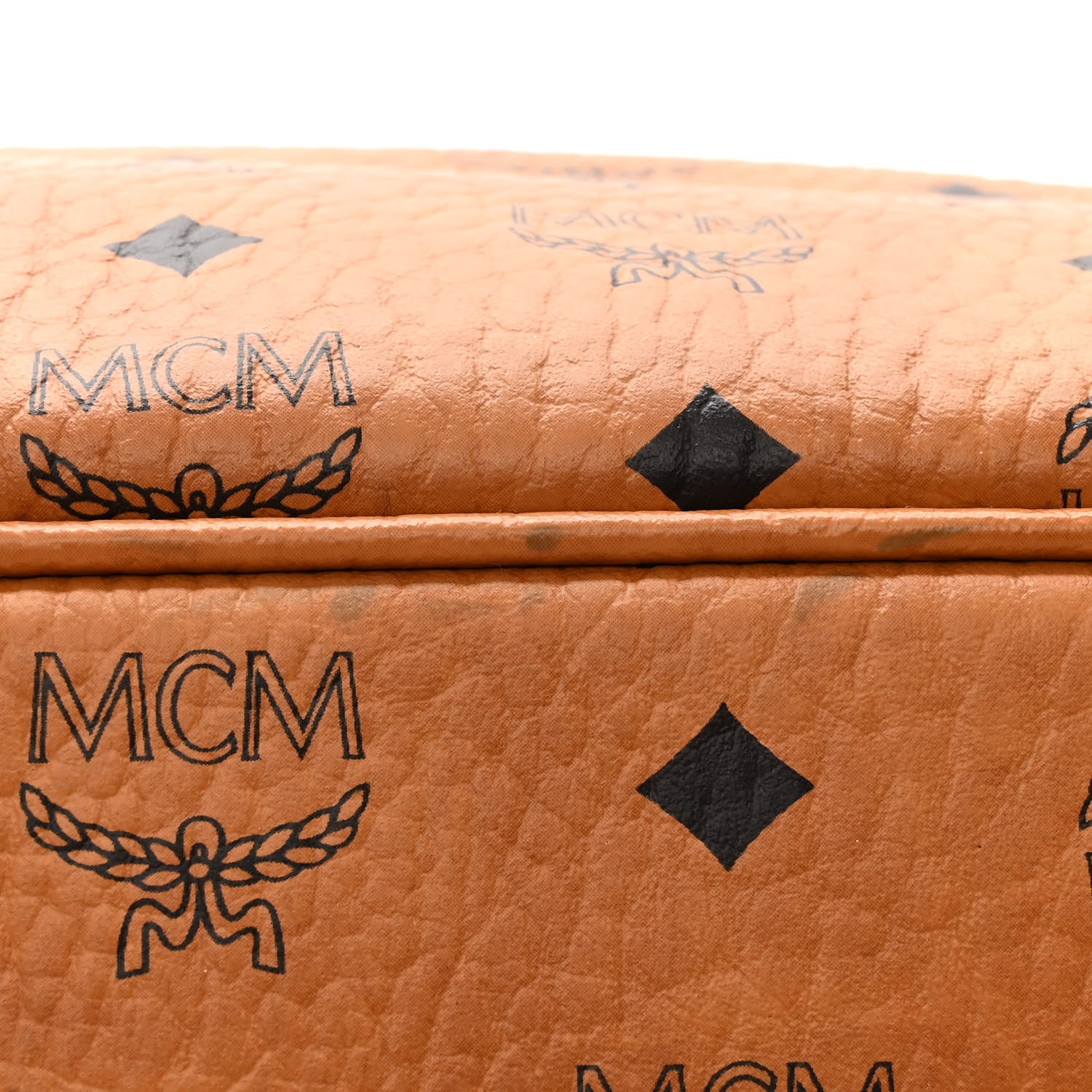MCM Visetos Medium Project Reversible Shopper Tote Cognac 1366783