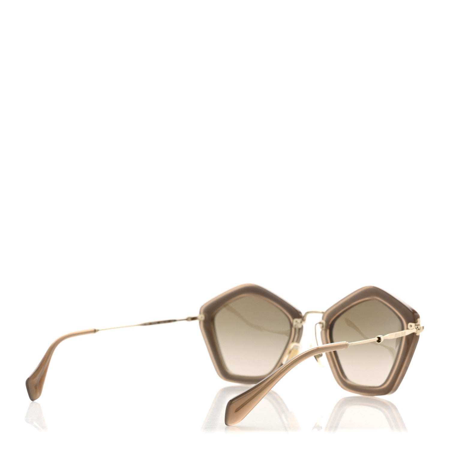 Miu Miu Acetate Suede Geometric Sunglasses SMU06O Dark Rose 4 of 8