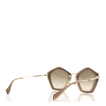 Miu Miu Acetate Suede Geometric Sunglasses SMU06O Dark Rose 4 of 8