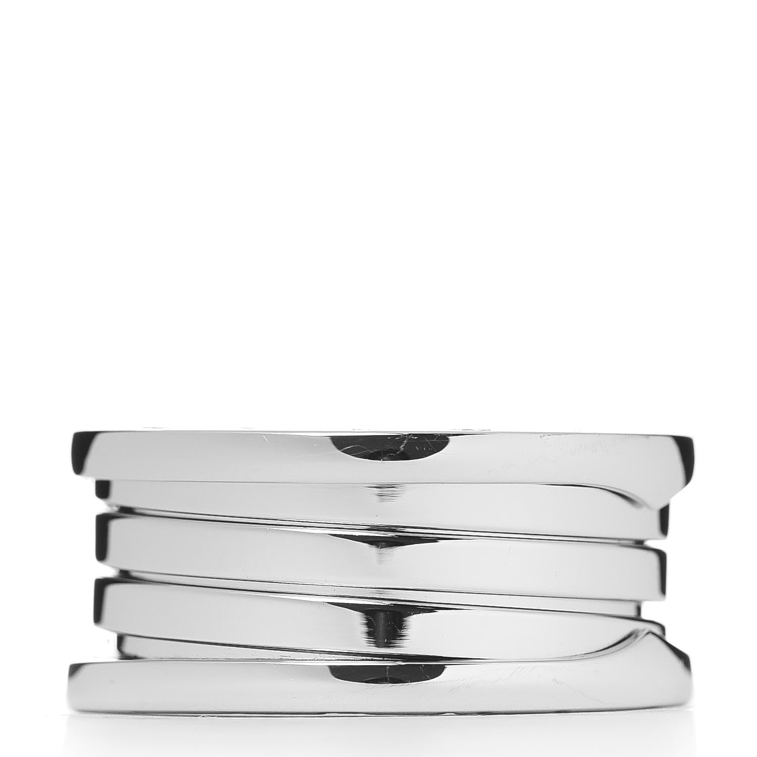 Bulgari 18K White Gold B.Zero1 4 Band Ring 57 8 3 of 6