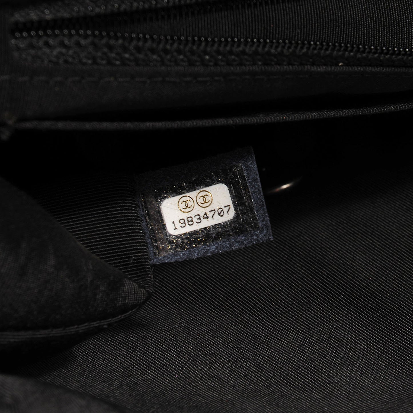 Jersey Embroidered Large Flap Black