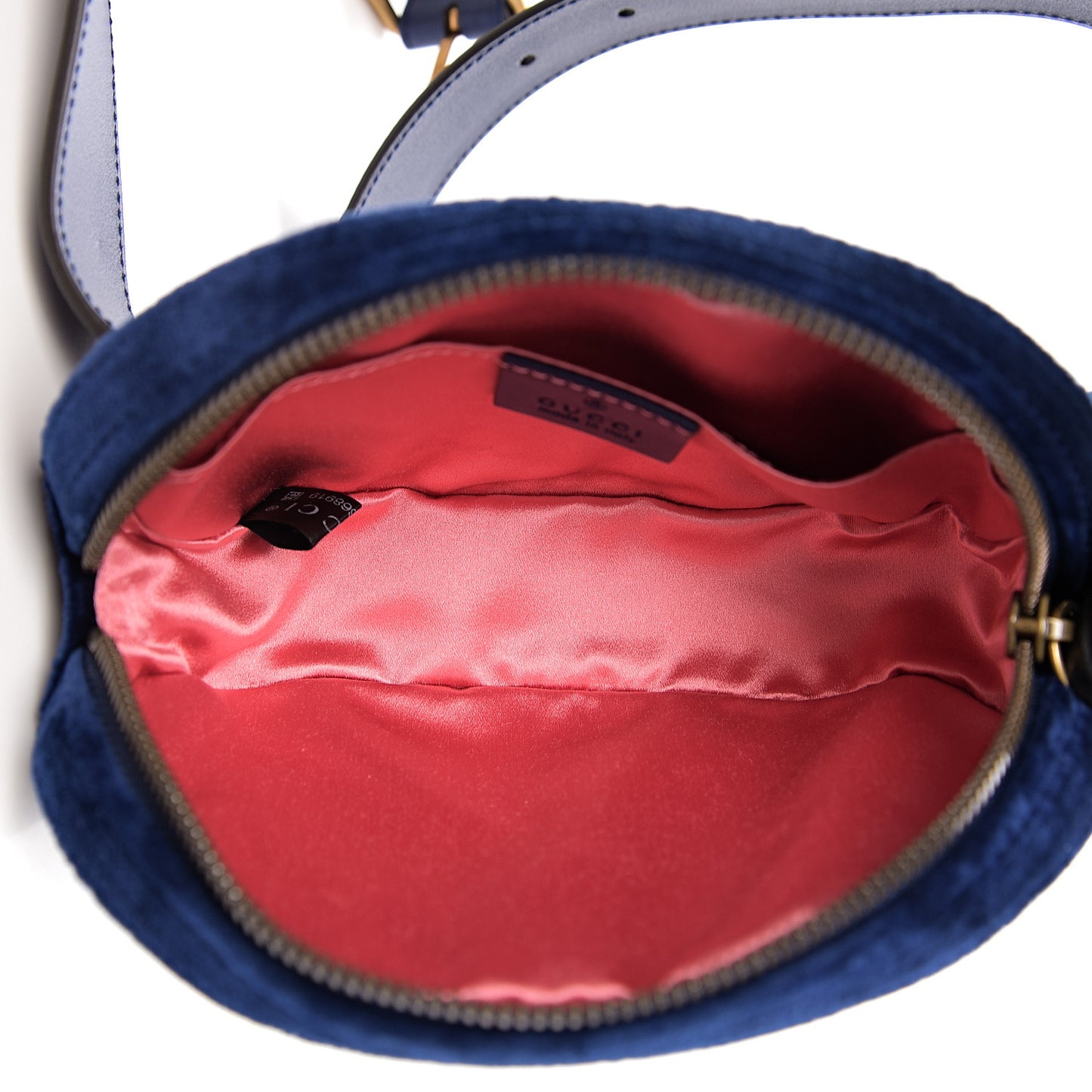 Velvet Matelasse GG Marmont Belt Bag 85 34 Cobalt Blue