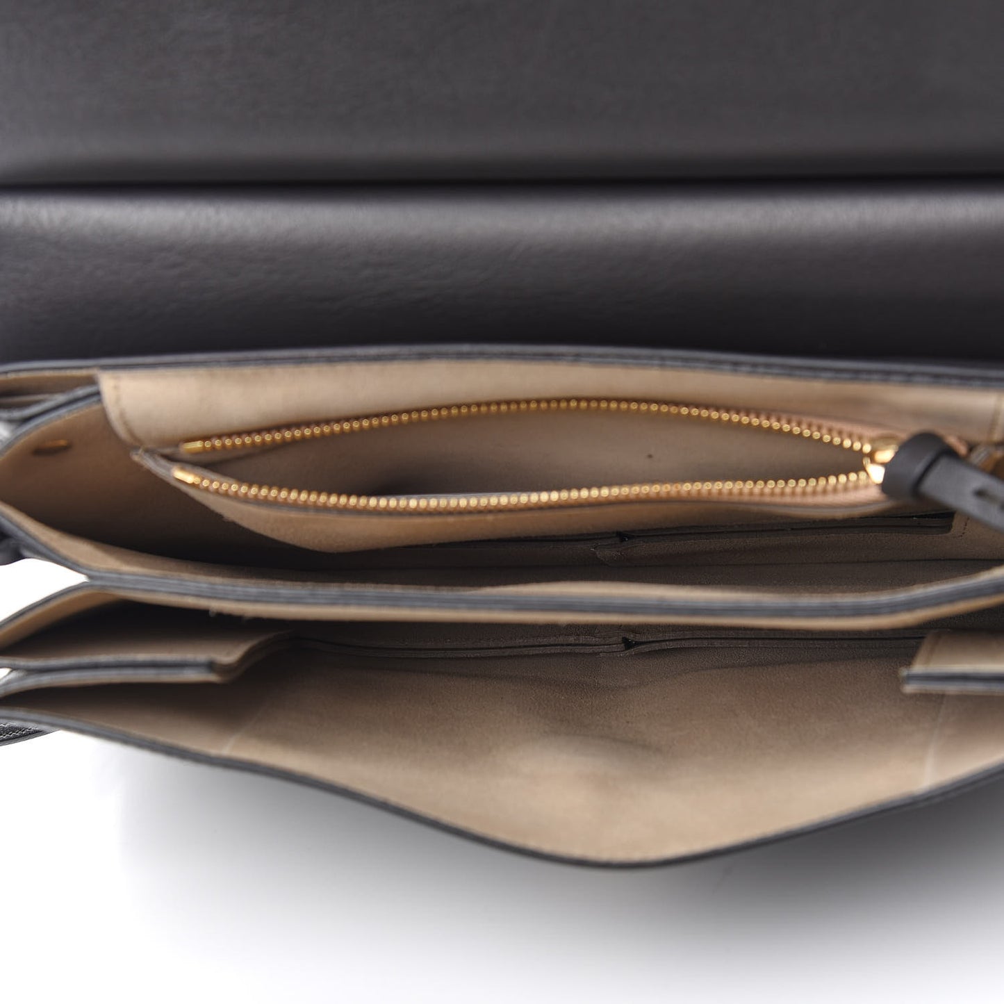 Calfskin Suede Medium Faye Shoulder Bag Carbon Grey