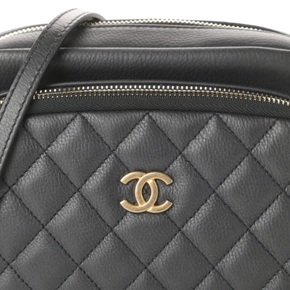 Chanel Calfskin Quilted Day Trips Camera Case Black 9 of 11