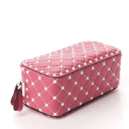 Valentino Garavani Lambskin Free Rockstud Spike Camera Bag Shadow Pink 4 of 10