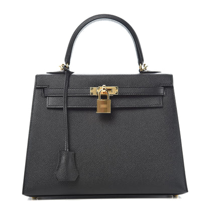 Hermes Epsom Kelly Sellier 25 Black 1 of 38