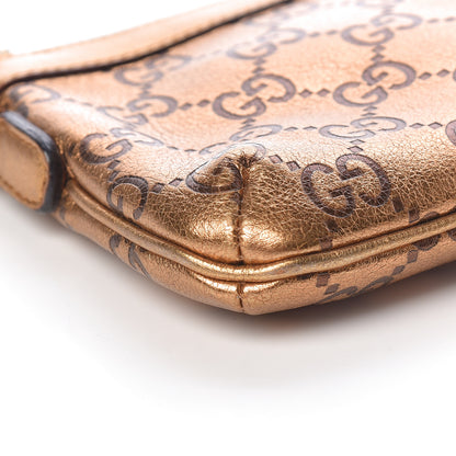 Gucci Metallic Guccissima Heart Chain Pochette Bronze 9 of 10