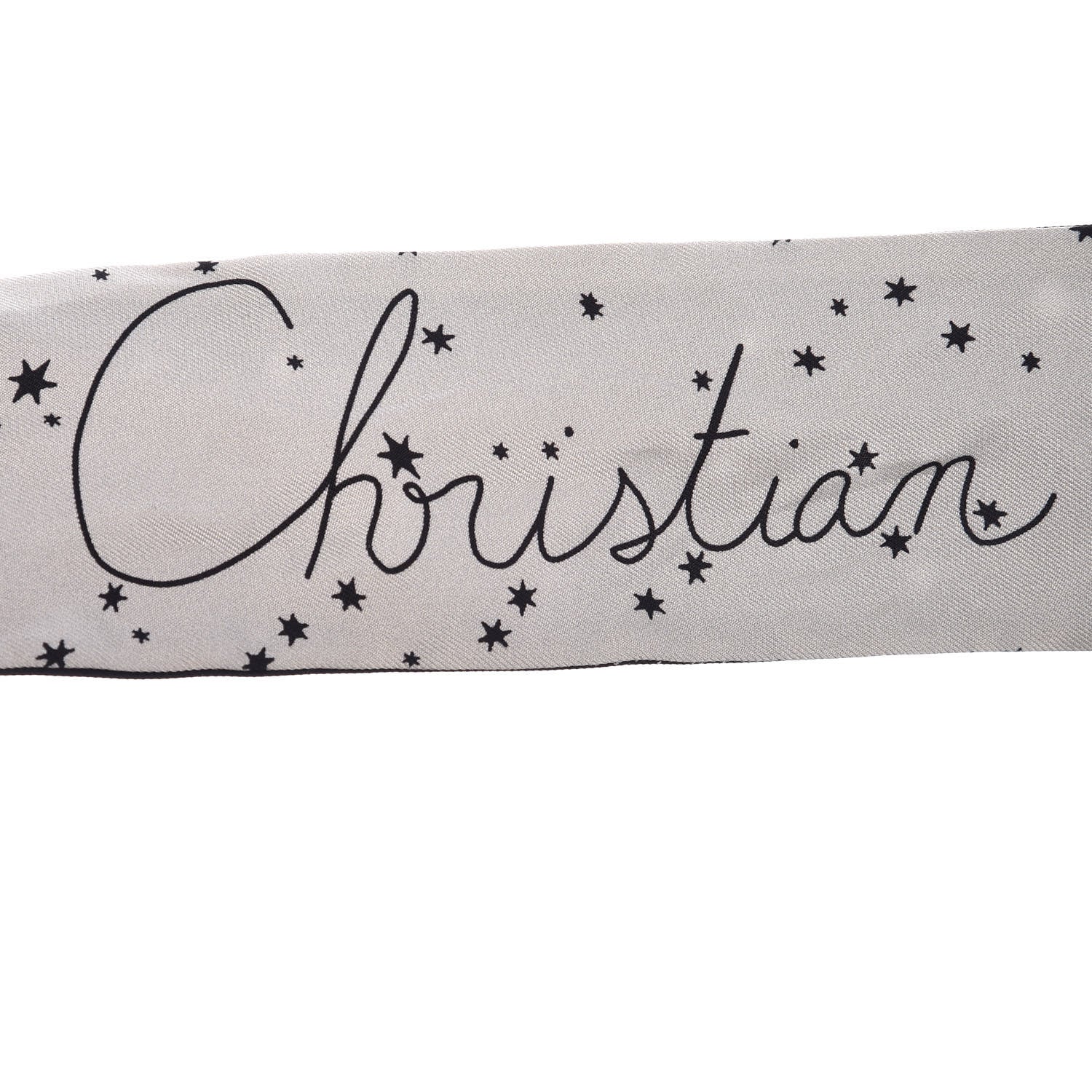 Christian Dior Silk Zodiac Leo Mitzah Scarf Black 7 of 8