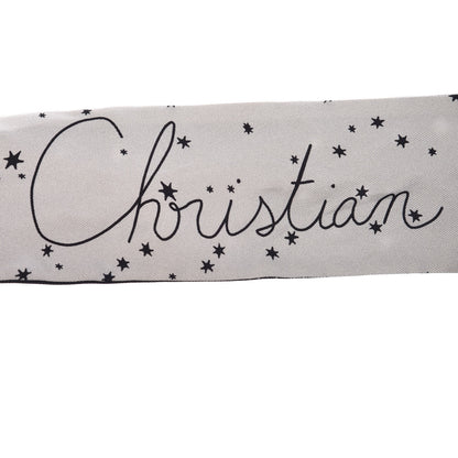 Christian Dior Silk Zodiac Leo Mitzah Scarf Black 7 of 8
