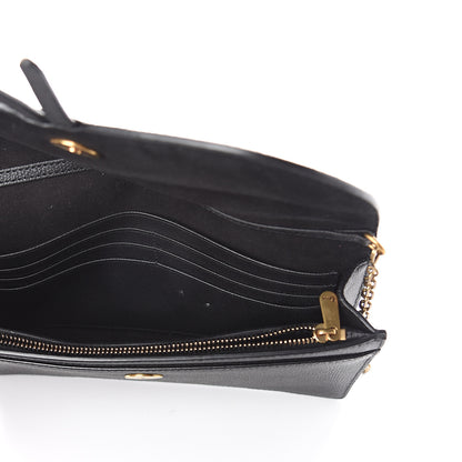 Christian Dior Grained Calfskin Saddle Chain Pouch Black 4 of 7