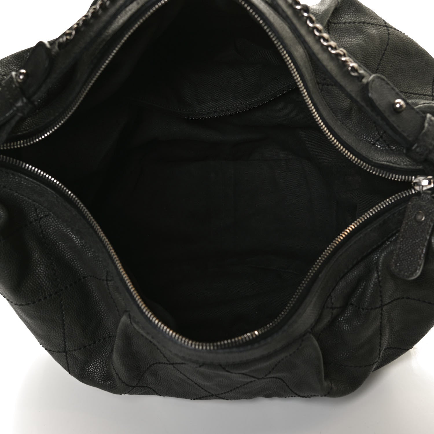 Chanel Caviar Stitched Large Outdoor Hobo Black 5 of 12