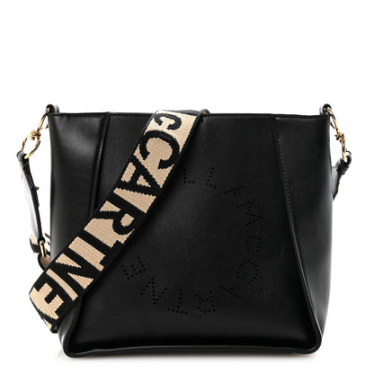 Stella McCartney Eco Alter Nappa Perforated Logo Mini Crossbody Black 1 of 9