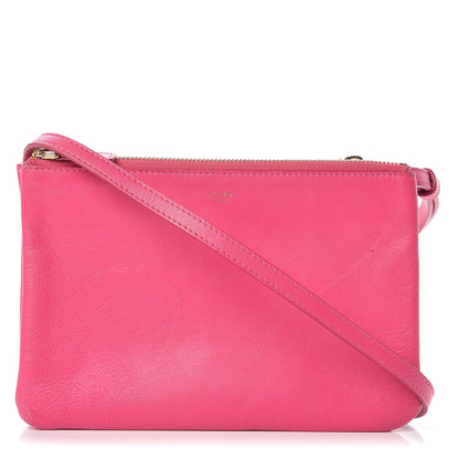 Celine Lambskin Small Trio Crossbody Bag Fluo Fuchsia 1 of 20