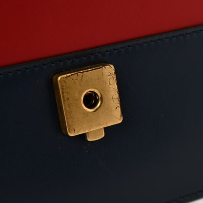 Gucci Calfskin Sylvie Web Small Queen Margaret Top Handle Bag Blue Agata Hibiscus Red Mystic White Sugar Pink 16 of 16