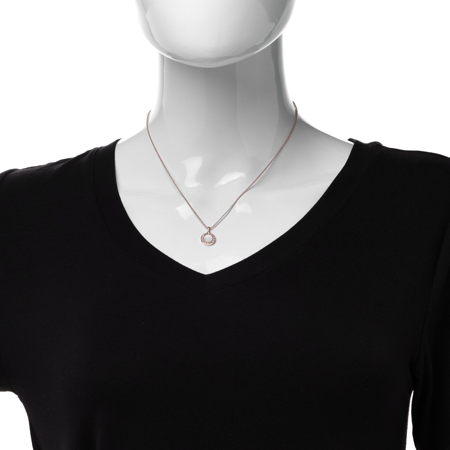 Bulgari 18K Rose Gold Mother of Pearl BVLGARI BVLGARI Pendant Necklace 2 of 7