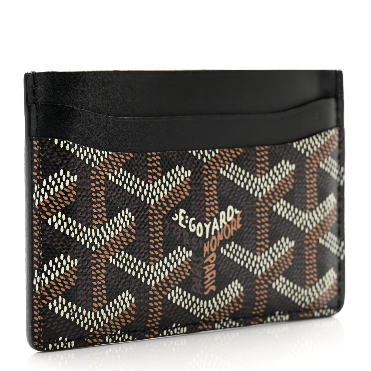Goyardine Saint Sulpice Card Holder Black