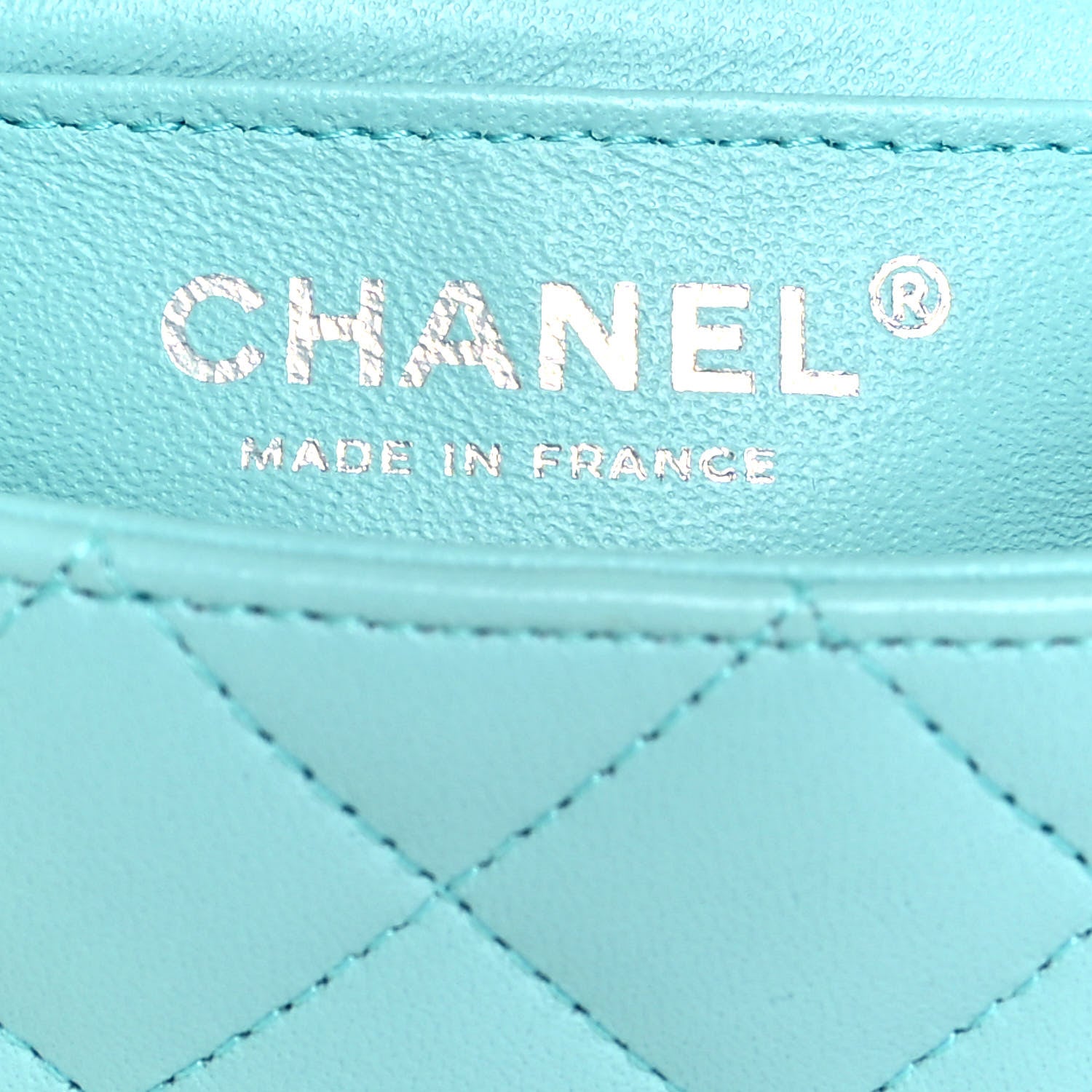 Chanel Lambskin Quilted Mini Rectangular Flap Light Blue 6 of 11