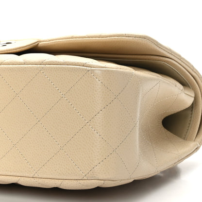 Chanel Caviar Quilted Jumbo Double Flap Beige 9 of 10
