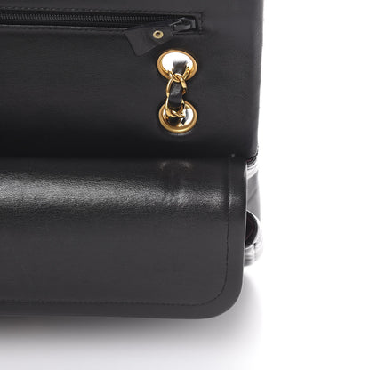 Chanel Lambskin Quilted Medium Double Flap Black 13 of 17