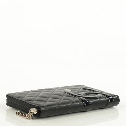 Chanel Calfskin Quilted Cambon Zip Around Organizer Wallet Black 4 of 8