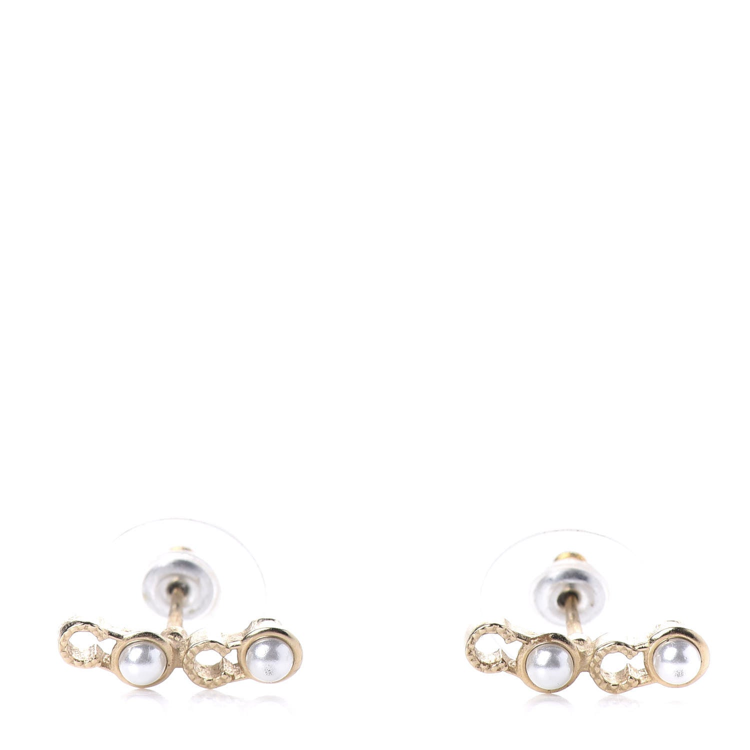 Chanel Pearl Coco Earrings Gold 1 of 5