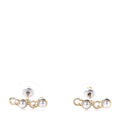 Chanel Pearl Coco Earrings Gold 1 of 5