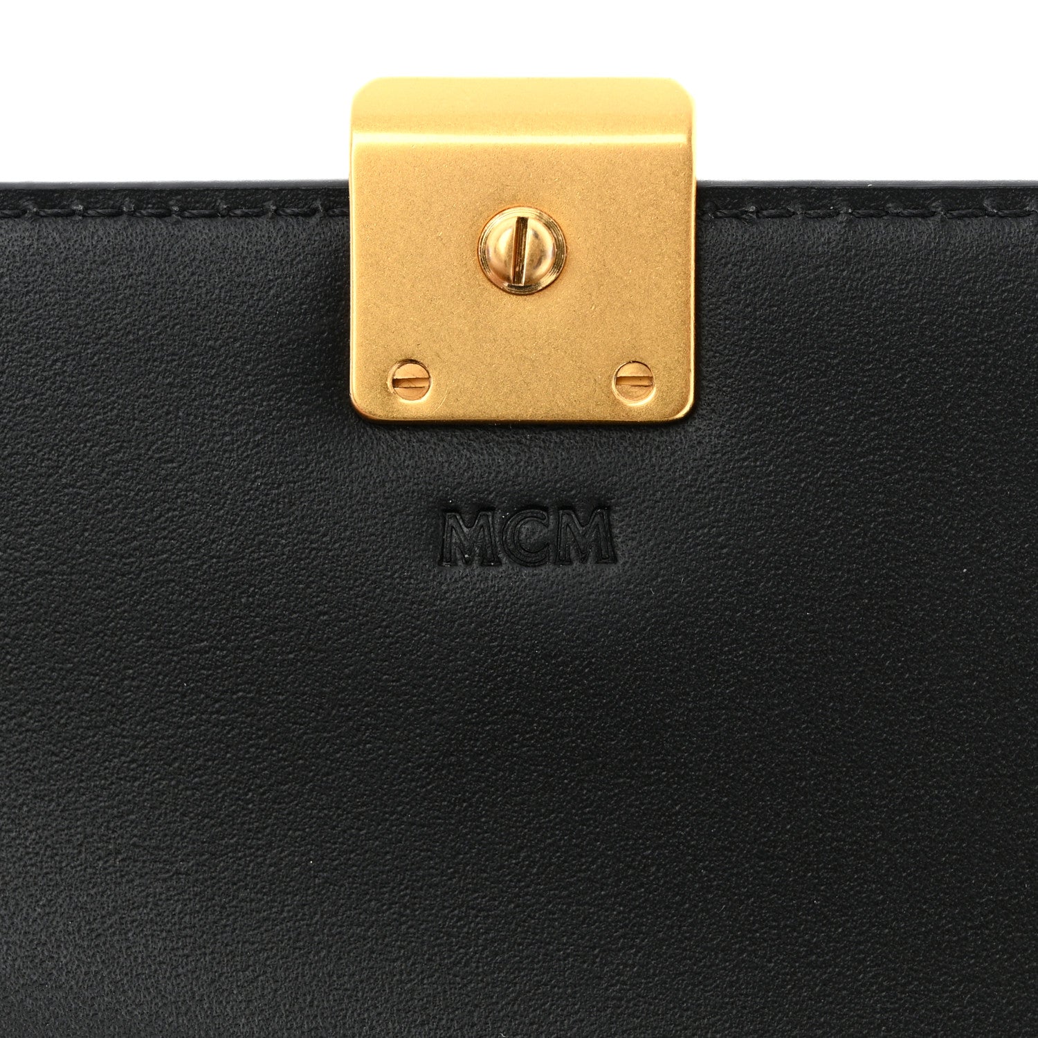 MCM Visetos Small Aren Trifold Wallet Black 7 of 9