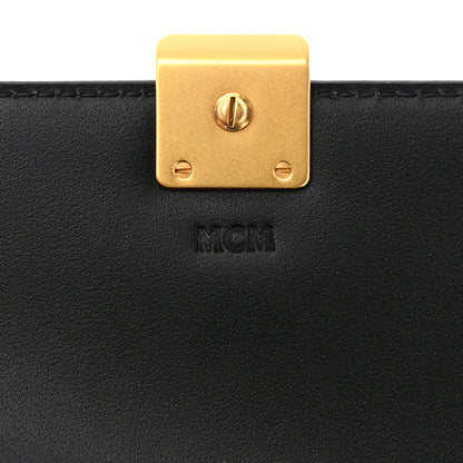 MCM Visetos Small Aren Trifold Wallet Black 7 of 9