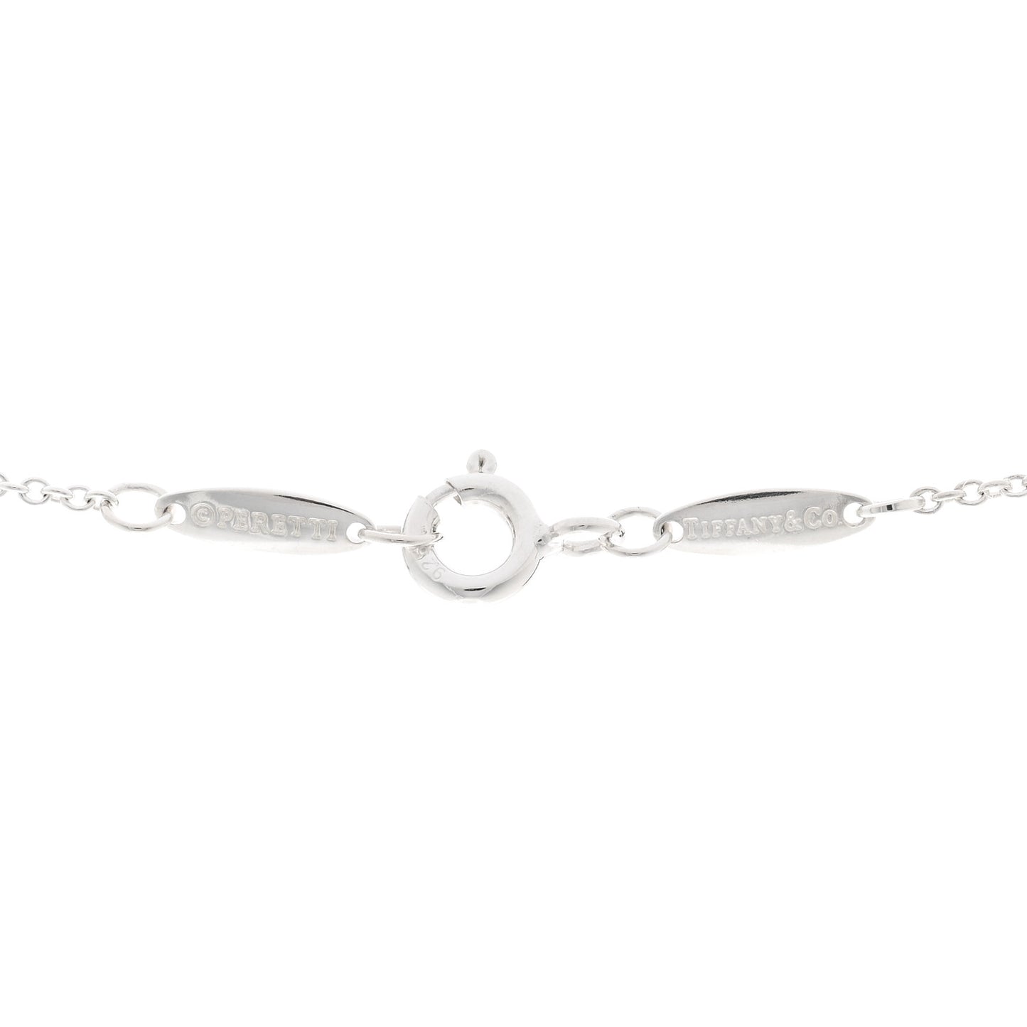 Sterling Silver 12mm Elsa Peretti Bean Pendant Necklace
