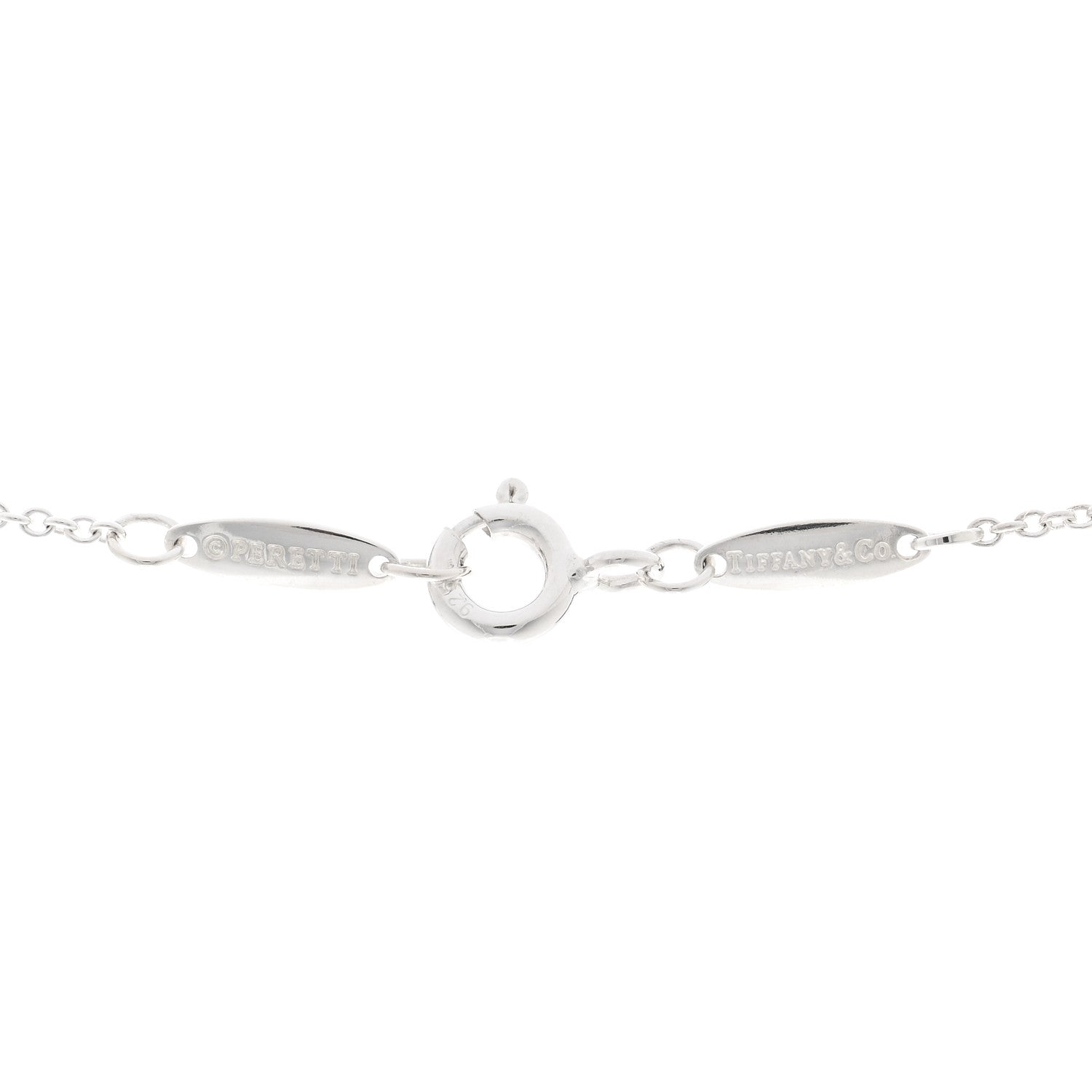 Tiffany Sterling Silver 12mm Elsa Peretti Bean Pendant Necklace 4 of 5