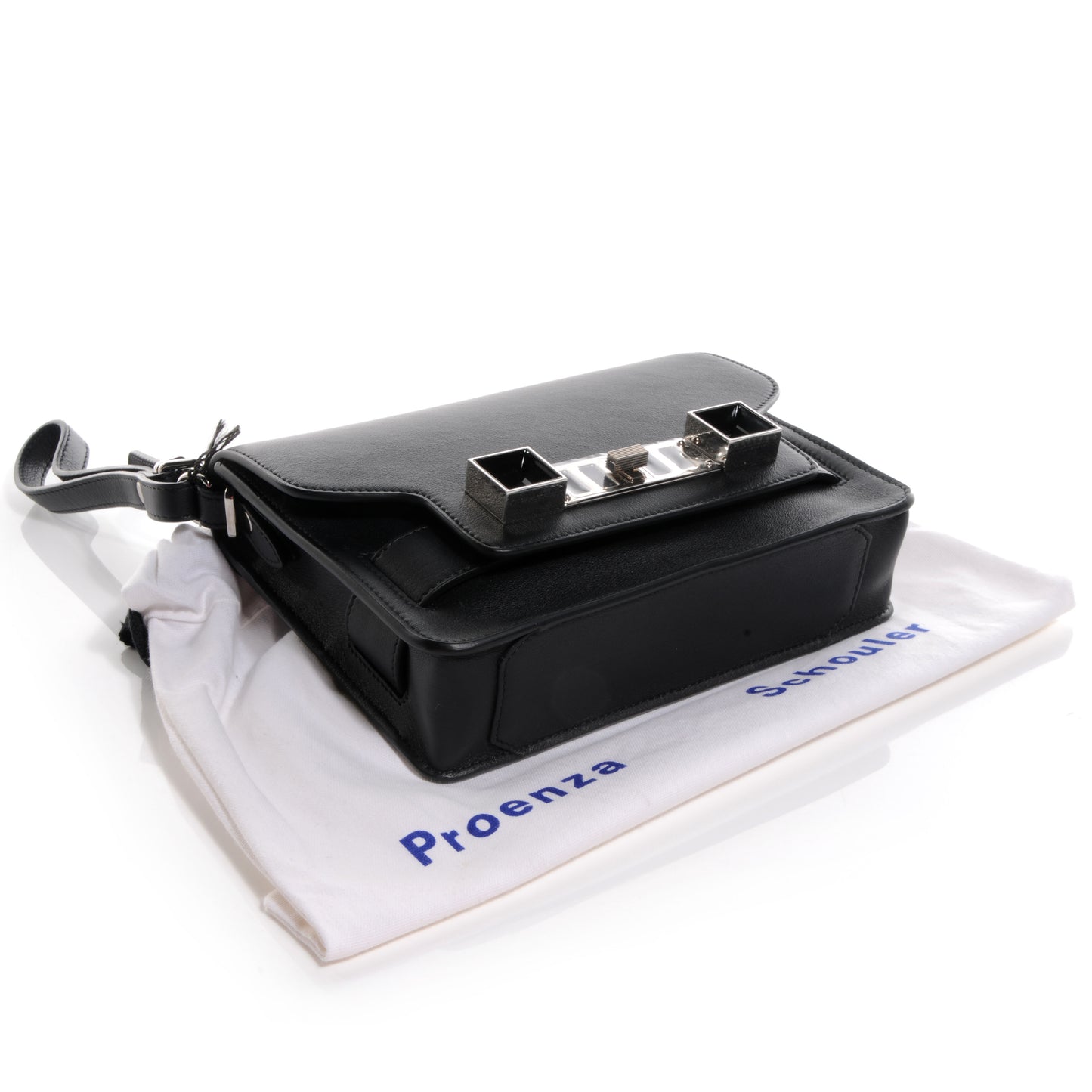 Smooth Calf PS11 Wristlet Clutch Black