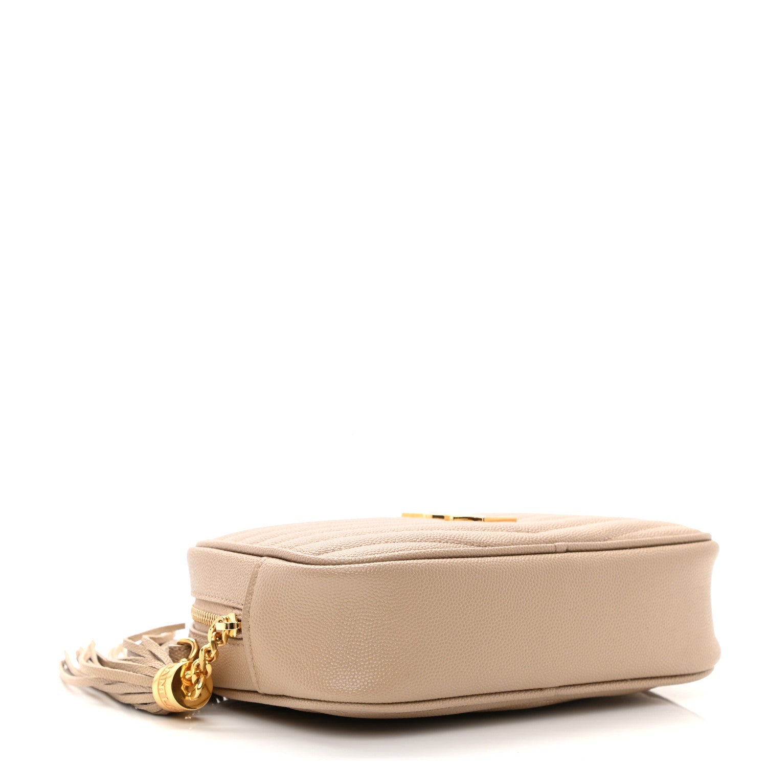 Saint Laurent Grain De Poudre Matelasse Monogram Mini Lou Camera Bag Dark Latte 3 of 9
