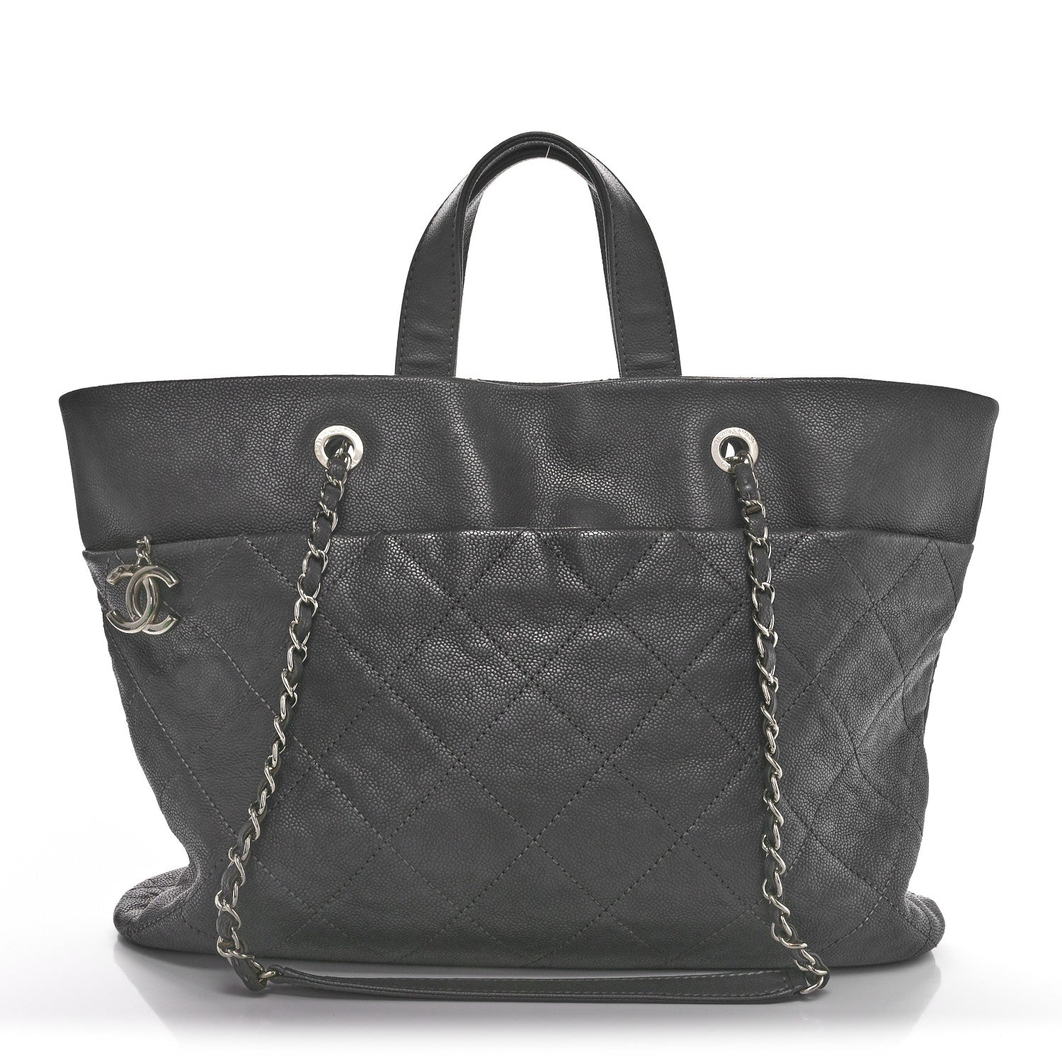 Chanel Caviar Quilted Shopping Tote Grey 1 of 10