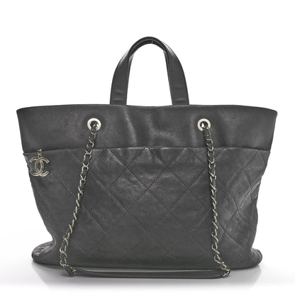 Chanel Caviar Quilted Shopping Tote Grey 1 of 10