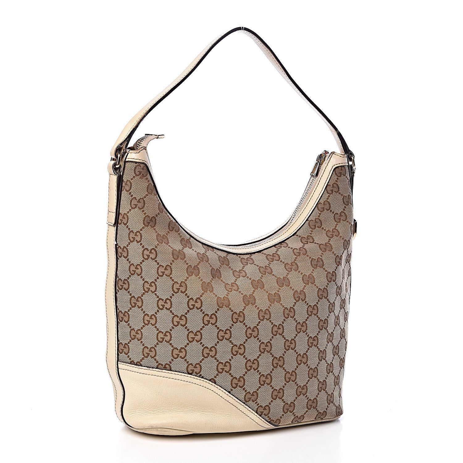 Gucci Monogram Medium New Britt Hobo Off White 3 of 14