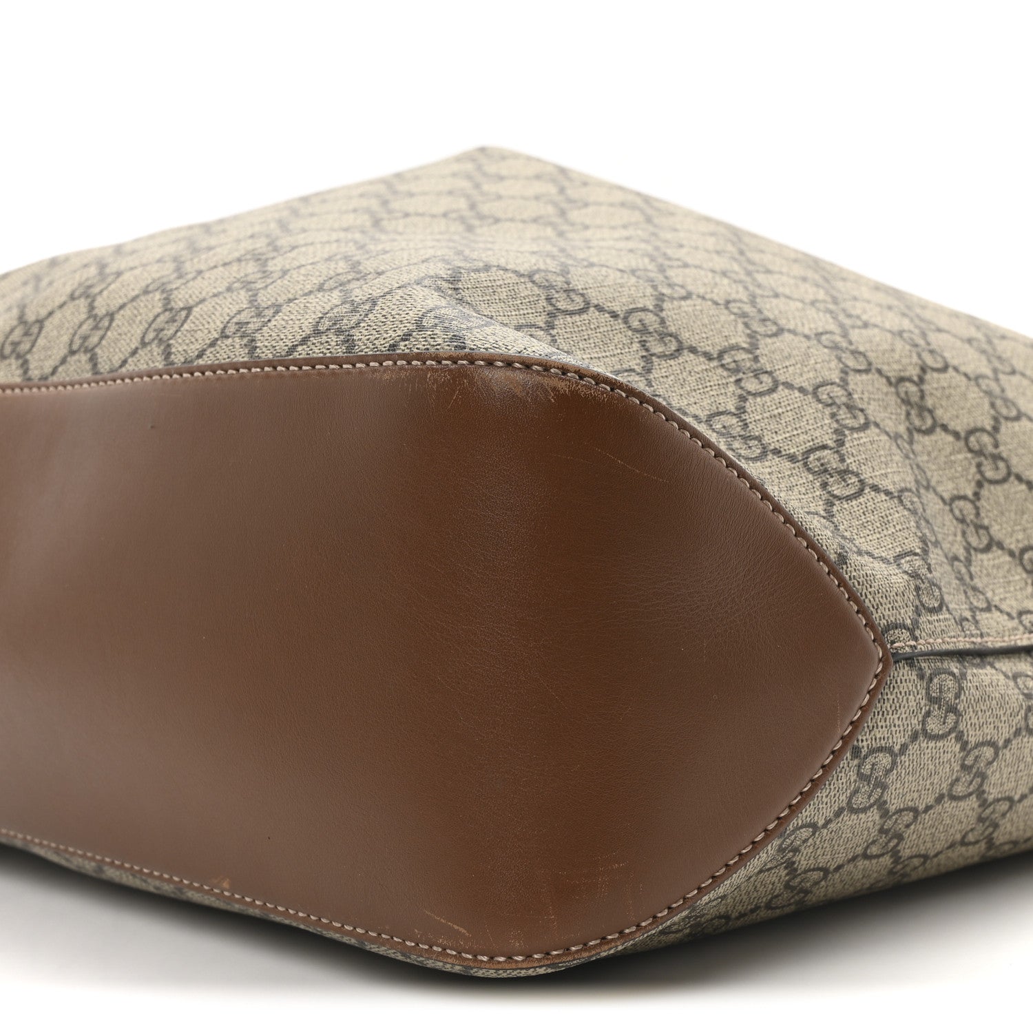 Gucci GG Supreme Monogram Large Linea A Hobo Light Brown 10 of 10