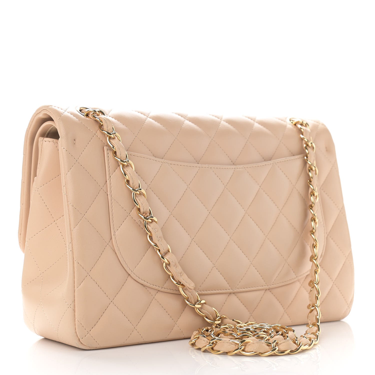 Chanel Lambskin Quilted Jumbo Double Flap Beige Clair 3 of 15