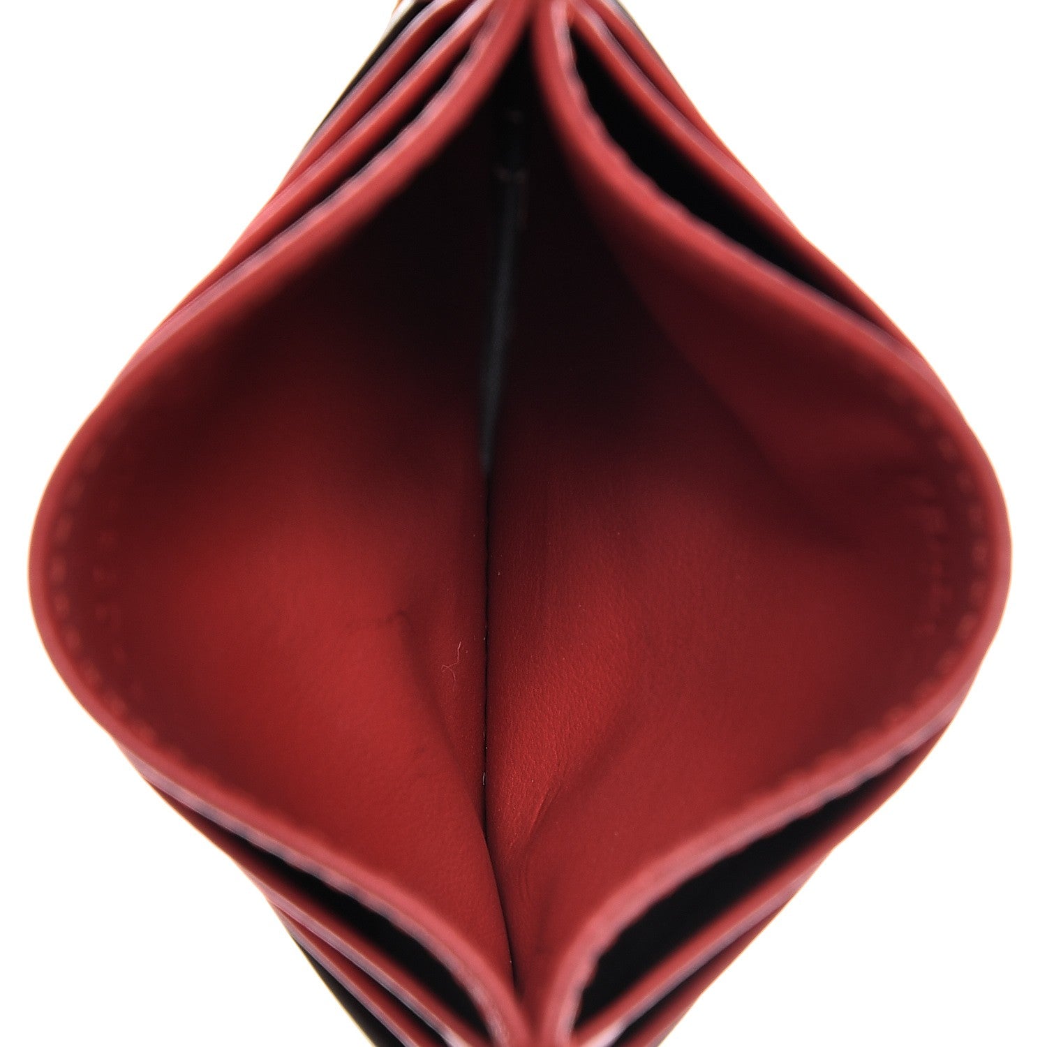 Fendi Vitello Century Monster Eyes Inlay Card Holder Black Giallo Rosso 4 of 8