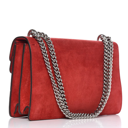 Gucci Suede Vitello Velvet Small Dionysus Shoulder Bag Vulcanic Red 3 of 12