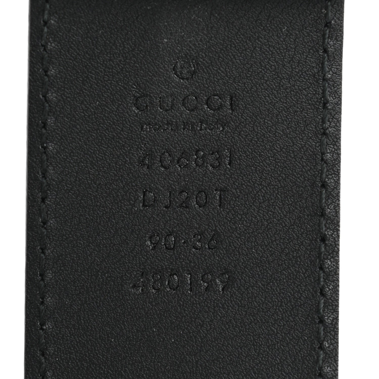 Gucci Textured Calfskin Double G 40mm Belt 90 36 Black 3 of 3
