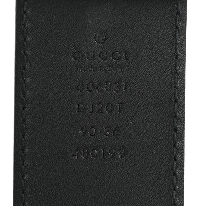 Gucci Textured Calfskin Double G 40mm Belt 90 36 Black 3 of 3