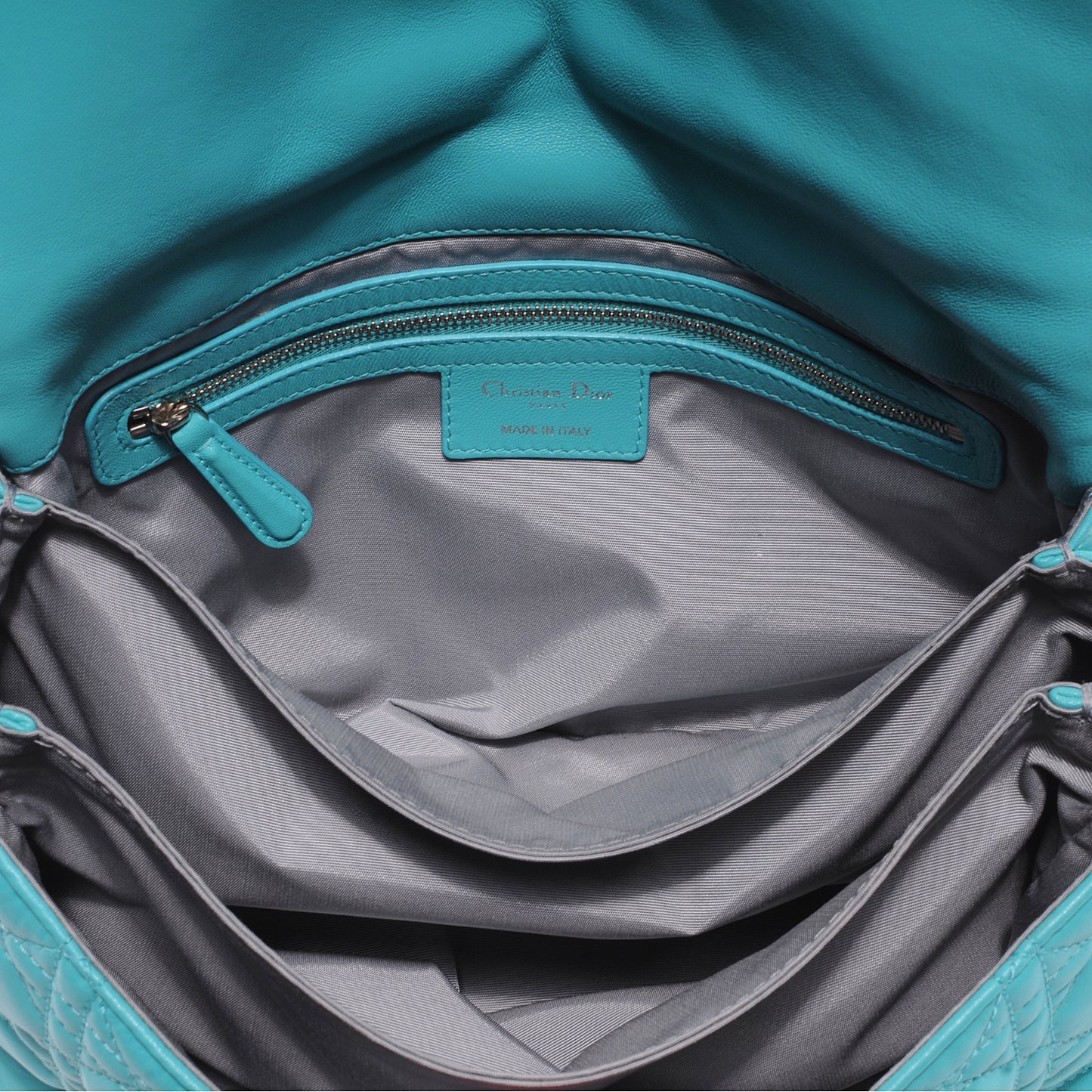 Lambskin Cannage New Lock Flap Bag Turquoise